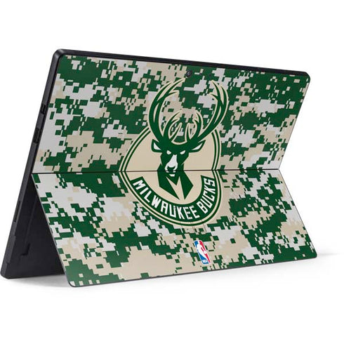 NBA Milwaukee Bucks Camo Digi Surface Pro 6 Skin