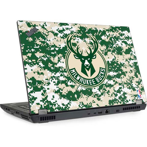 NBA Milwaukee Bucks Camo Digi Lenovo ThinkPad Skin