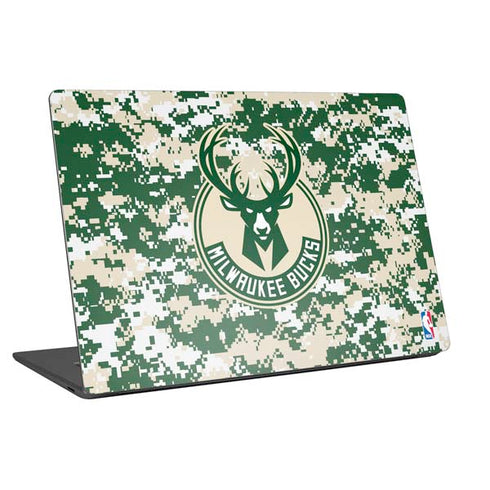 NBA Milwaukee Bucks Camo Digi Universal Laptop 16in (13 x 9.4in) Skin
