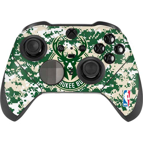 NBA Milwaukee Bucks Camo Digi Xbox Elite Wireless Controller Series 2 Skin