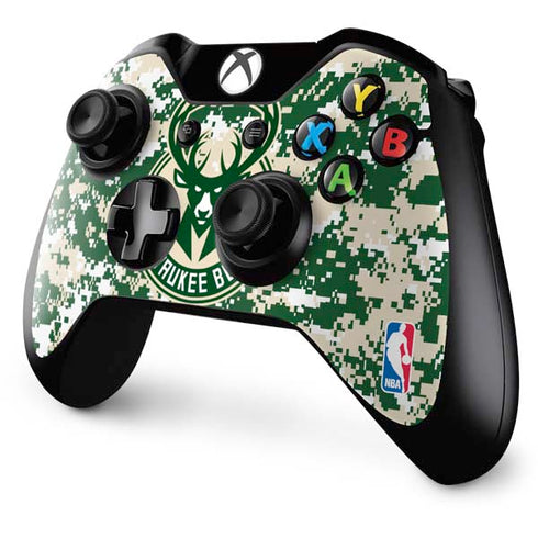 NBA Milwaukee Bucks Camo Digi Xbox One Controller Skin