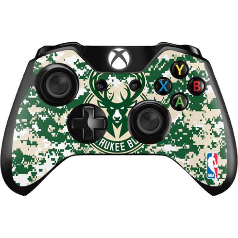 NBA Milwaukee Bucks Camo Digi Xbox One Controller Skin