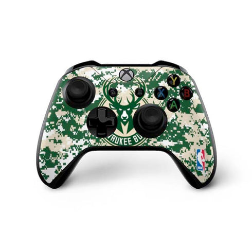 NBA Milwaukee Bucks Camo Digi Xbox One X Bundle Skin