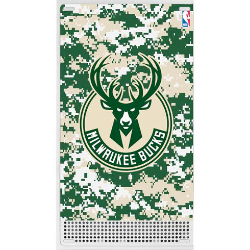 NBA Milwaukee Bucks Camo Digi Xbox Series S Console Skin