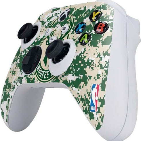 NBA Milwaukee Bucks Camo Digi Xbox Series S Controller Skin