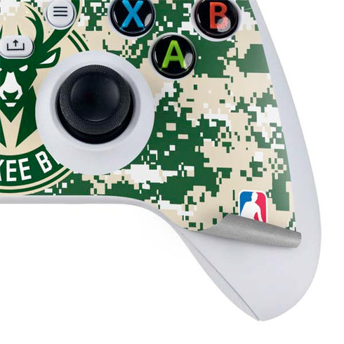 NBA Milwaukee Bucks Camo Digi Xbox Series S Controller Skin