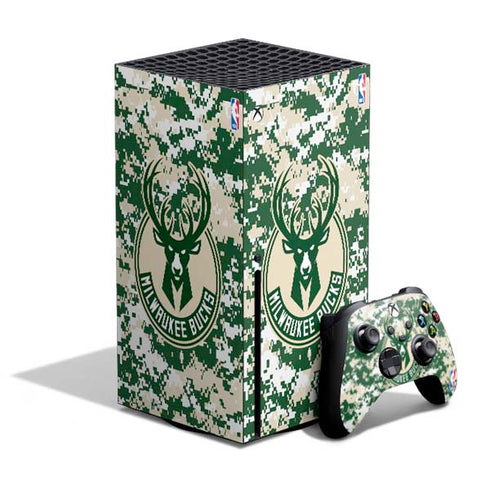 NBA Milwaukee Bucks Camo Digi Xbox Series X Bundle Skin