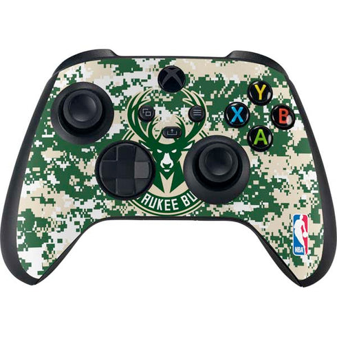 NBA Milwaukee Bucks Camo Digi Xbox Series X Controller Skin