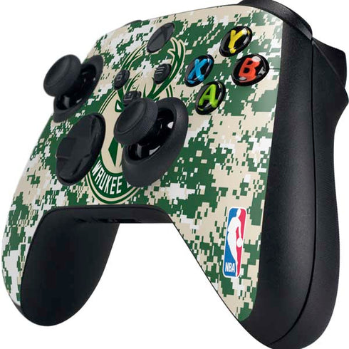 NBA Milwaukee Bucks Camo Digi Xbox Series X Controller Skin