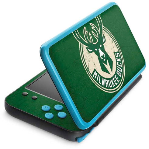 NBA Milwaukee Bucks Green Distressed Nintendo 2DS XL (2017) Skin