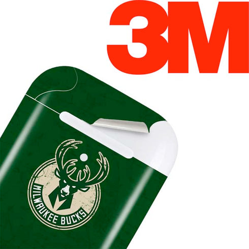 NBA Milwaukee Bucks Green Distressed Apple AirPods Skin