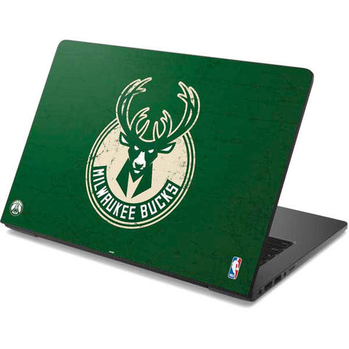 NBA Milwaukee Bucks Green Distressed Dell Chromebook Skin