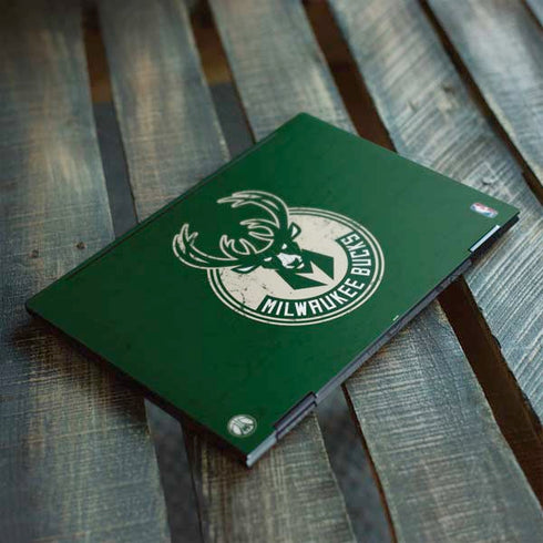 NBA Milwaukee Bucks Green Distressed HP Envy Skin