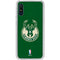 NBA Milwaukee Bucks Green Distressed Galaxy A10e Clear Case