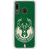NBA Milwaukee Bucks Green Distressed Galaxy A20 Clear Case