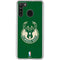 NBA Milwaukee Bucks Green Distressed Galaxy A21 Clear Case