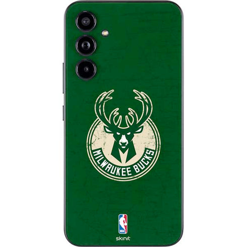 NBA Milwaukee Bucks Green Distressed Galaxy A54 5G Skin