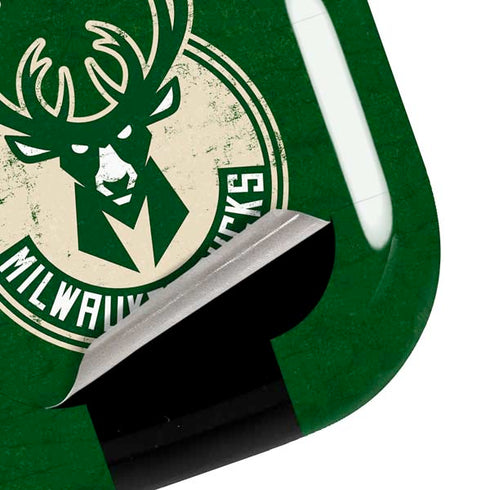NBA Milwaukee Bucks Green Distressed Galaxy Buds Pro Skin