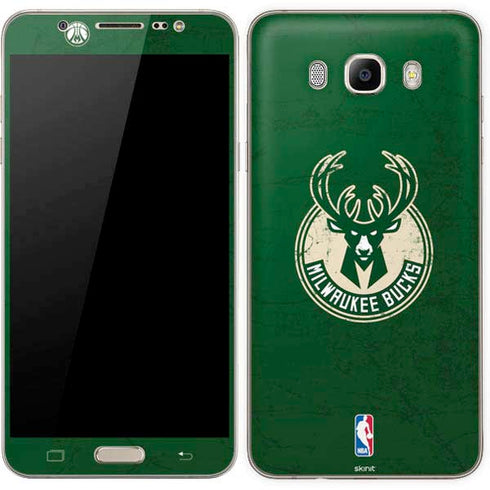 NBA Milwaukee Bucks Green Distressed Galaxy J7 Skin