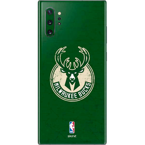 NBA Milwaukee Bucks Green Distressed Galaxy Note 10 Plus Skin