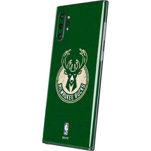 NBA Milwaukee Bucks Green Distressed Galaxy Note 10 Plus Skin