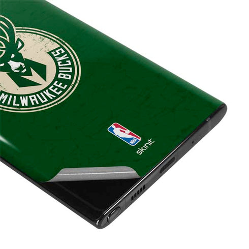 NBA Milwaukee Bucks Green Distressed Galaxy Note 10 Plus Skin