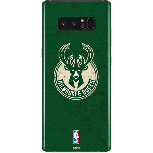 NBA Milwaukee Bucks Green Distressed Galaxy Note 8 Skin