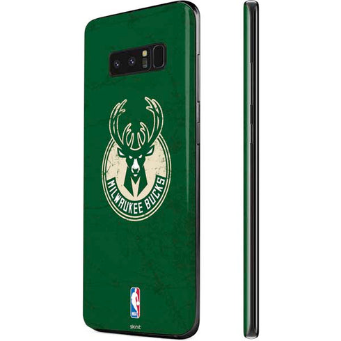 NBA Milwaukee Bucks Green Distressed Galaxy Note 8 Skin