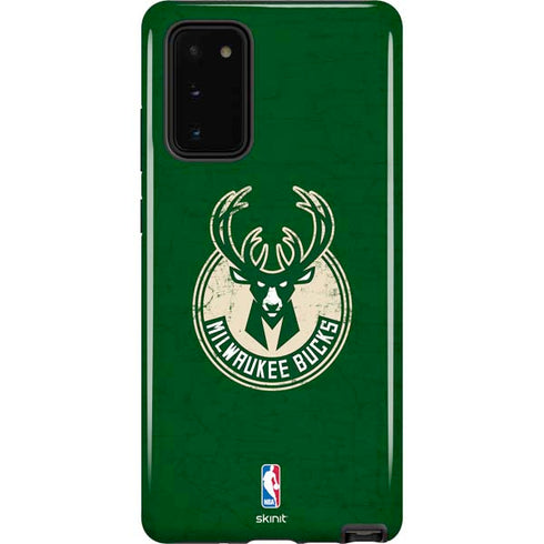 NBA Milwaukee Bucks Green Distressed Galaxy Note20 5G Pro Case