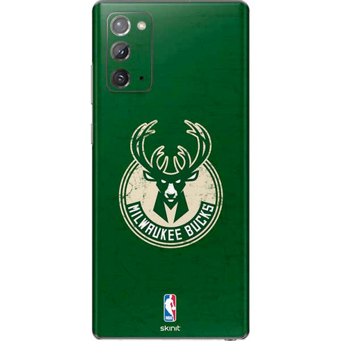 NBA Milwaukee Bucks Green Distressed Galaxy Note20 5G Skin