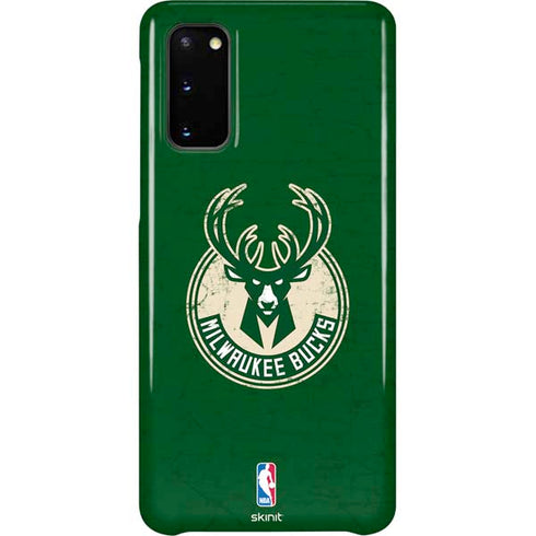 NBA Milwaukee Bucks Green Distressed Galaxy S20 Lite Case