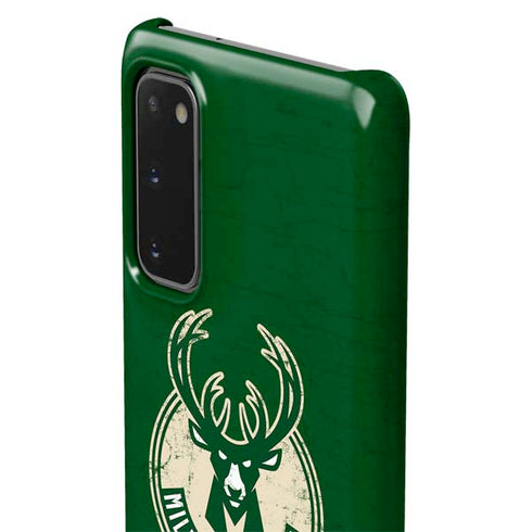 NBA Milwaukee Bucks Green Distressed Galaxy S20 Lite Case