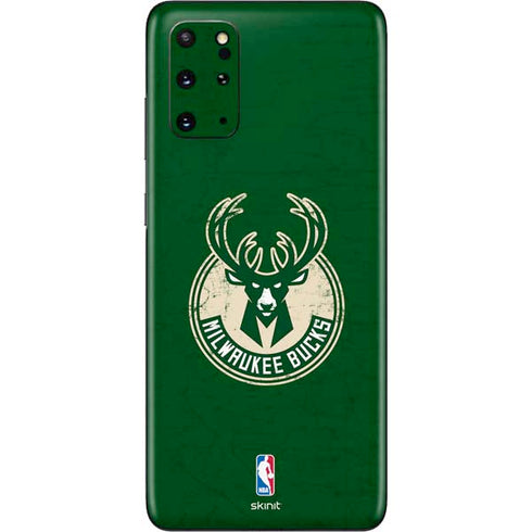 NBA Milwaukee Bucks Green Distressed Galaxy S20 Plus Skin