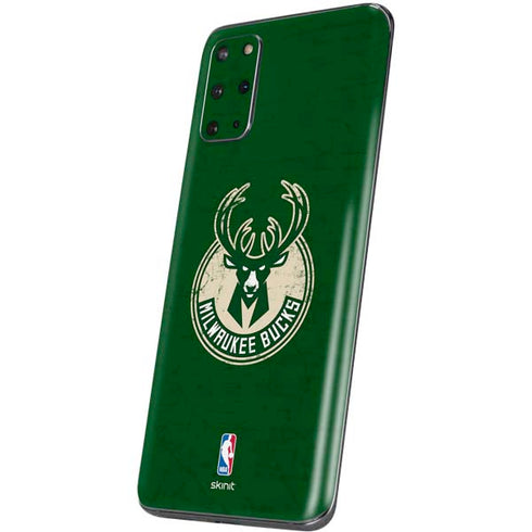 NBA Milwaukee Bucks Green Distressed Galaxy S20 Plus Skin