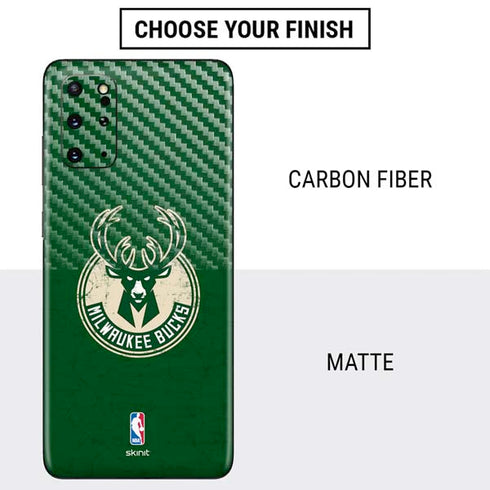 NBA Milwaukee Bucks Green Distressed Galaxy S20 Plus Skin
