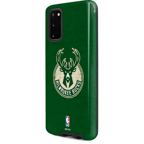 NBA Milwaukee Bucks Green Distressed Galaxy S20 Pro Case