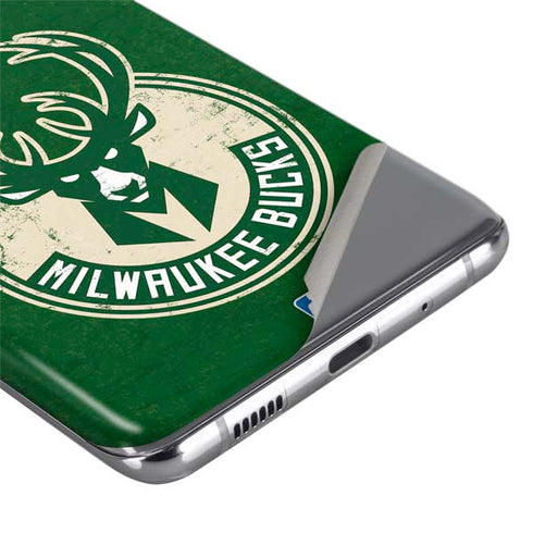 NBA Milwaukee Bucks Green Distressed Galaxy S20 Ultra 5G Skin