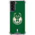 NBA Milwaukee Bucks Green Distressed Galaxy S21 5G Clear Case