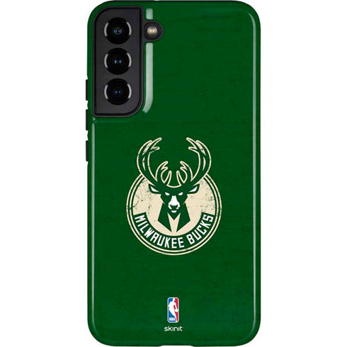 NBA Milwaukee Bucks Green Distressed Galaxy S22 Plus Pro Case