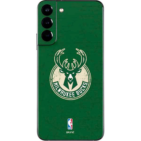 NBA Milwaukee Bucks Green Distressed Galaxy S22 Plus Skin