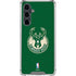 NBA Milwaukee Bucks Green Distressed Galaxy S23 FE Clear Case