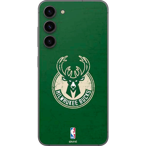 NBA Milwaukee Bucks Green Distressed Galaxy S23 Plus Skin
