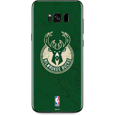 NBA Milwaukee Bucks Green Distressed Galaxy S8 Plus Skin