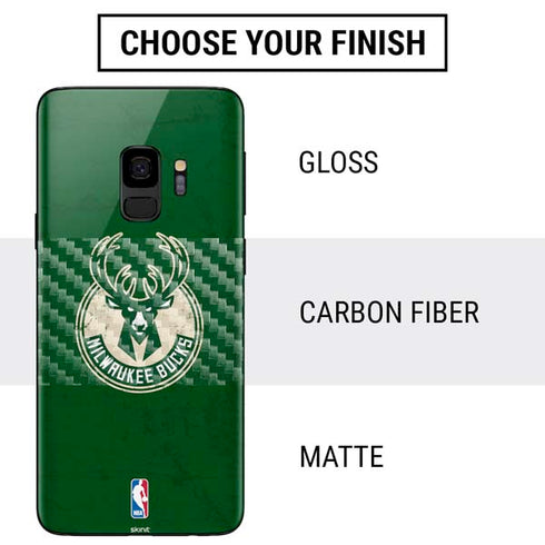 NBA Milwaukee Bucks Green Distressed Galaxy S9 Skin