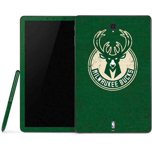 NBA Milwaukee Bucks Green Distressed Samsung Galaxy Tab Skin