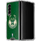 NBA Milwaukee Bucks Green Distressed Galaxy Z Fold4 5G Clear Case