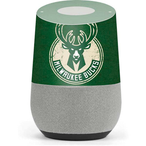 NBA Milwaukee Bucks Green Distressed Google Home Skin