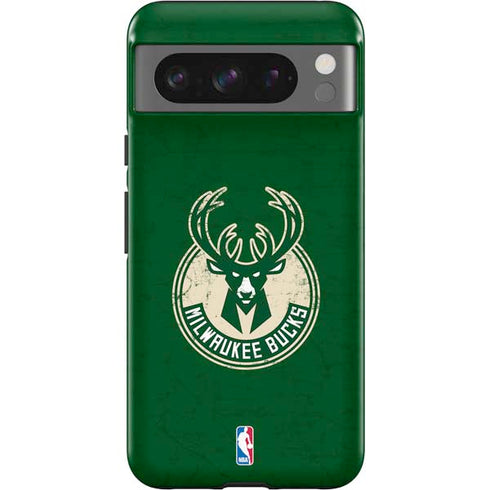 NBA Milwaukee Bucks Green Distressed Google Pixel 8 Pro Impact Case