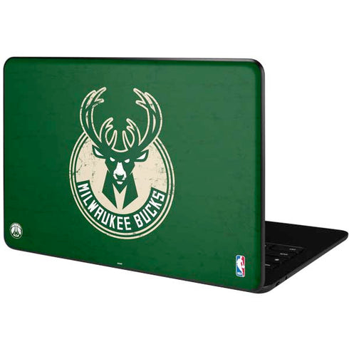 NBA Milwaukee Bucks Green Distressed Google Pixelbook Go Skin