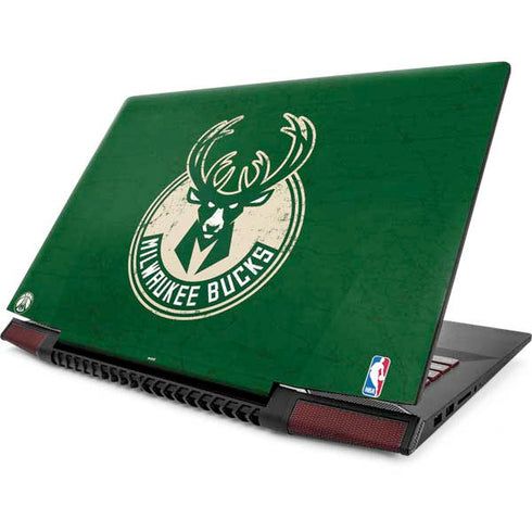 NBA Milwaukee Bucks Green Distressed Lenovo IdeaPad Skin